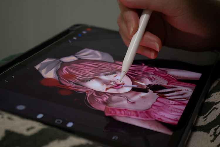 person doing homework