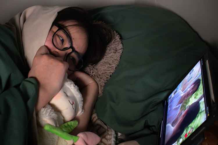 person doing homework