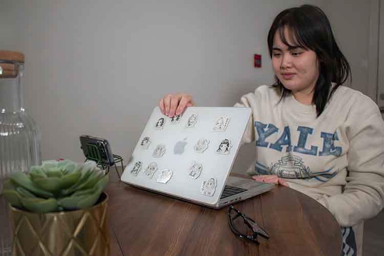 person doing homework